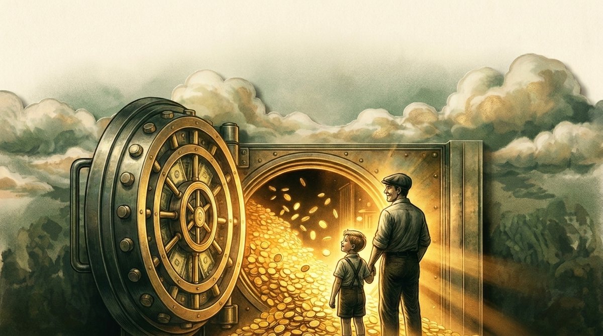 The vault open and the money coming back to the family
